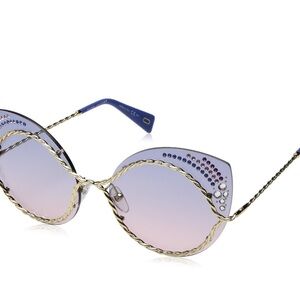 Marc Jacobs Gold Frame Sunglasses with Purple Tint